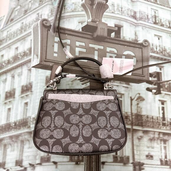 Coach CX576 Lysa Top Handle Bag In Signature Canvas - Picture 6 of 7